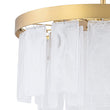 Load image into Gallery viewer, Farmhouze Light - Mid - Century Layered Textured Glass Round Ceiling Light - Chandelier - Nickel - 
