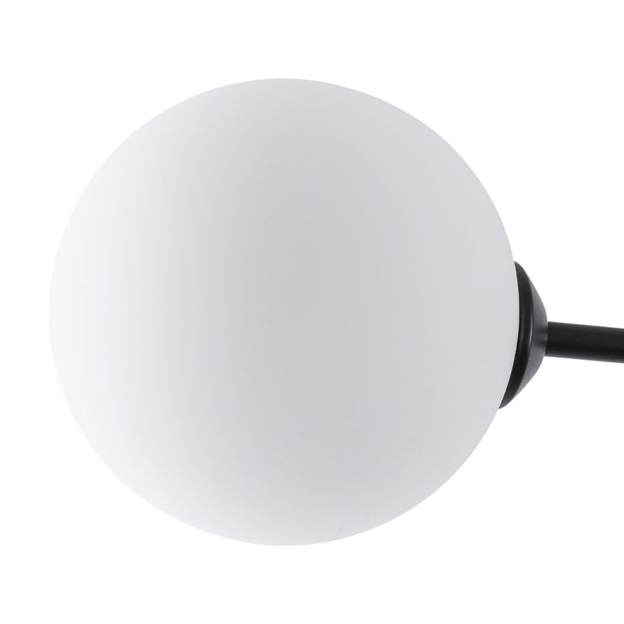 Farmhouze Light - Mid - Century Linear Frosted Glass Globe Sputnik Ceiling Light - Ceiling Light - Black - 