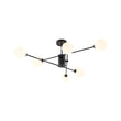 Load image into Gallery viewer, Farmhouze Light - Mid - Century Linear Frosted Glass Globe Sputnik Ceiling Light - Ceiling Light - Black - 
