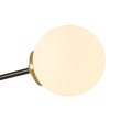 Load image into Gallery viewer, Farmhouze Light - Mid - Century Milky Glass Bubble Sputnik Semi Flush Mount - Ceiling Light - Black + Brass - 
