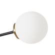 Load image into Gallery viewer, Farmhouze Light - Mid - Century Milky Glass Bubble Sputnik Semi Flush Mount - Ceiling Light - Black + Brass - 

