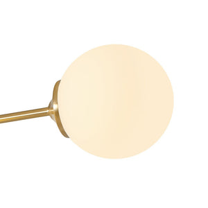 Farmhouze Light - Mid - Century Milky Glass Bubble Sputnik Semi Flush Mount - Ceiling Light - Brass - 