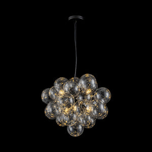 Farmhouze Light - Mid - Century Modern Brass Glass Globe Bubble Chandelier - Chandelier - Brass - 