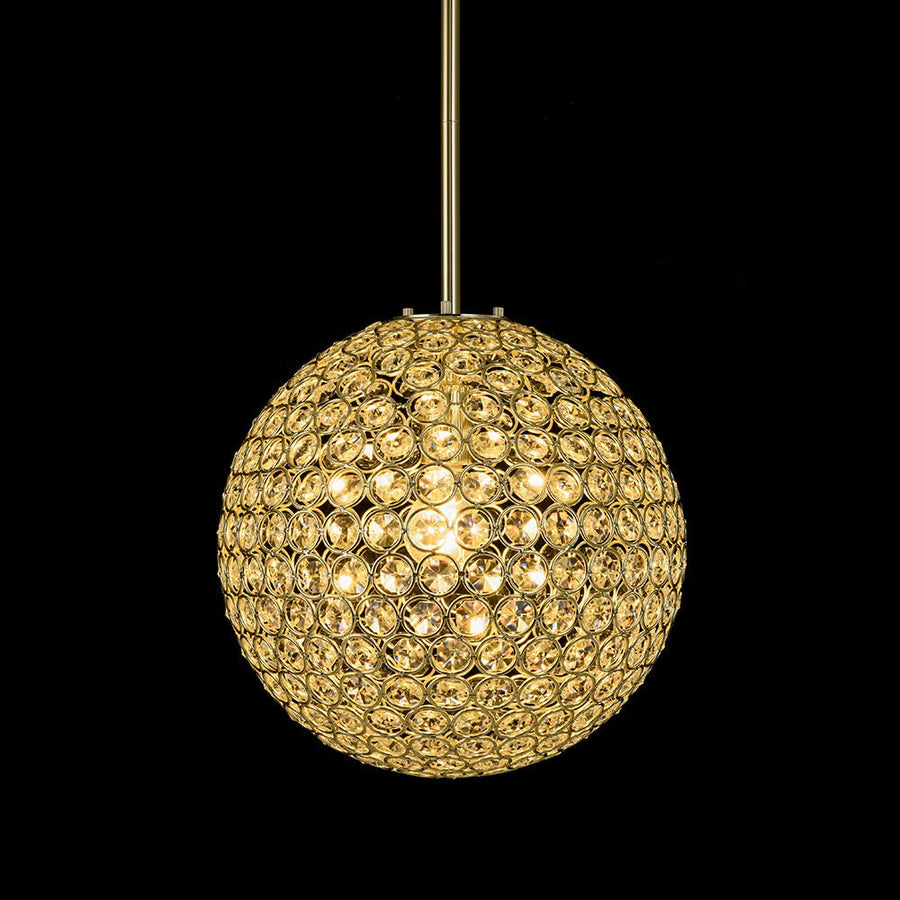 Farmhouze Light - Mid - Century Modern Luxe Gold Crystal Sphere Chandelier - Chandelier - Gold - 