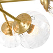 Load image into Gallery viewer, Farmhouze Light - Mid - Century Reeded Glass Bubble Brass Tiered Sputnik Chandelier - Chandelier - 12 - Light/Brass - 
