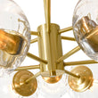 Load image into Gallery viewer, Farmhouze Light - Mid - Century Reeded Glass Bubble Brass Tiered Sputnik Chandelier - Chandelier - 12 - Light/Brass - 
