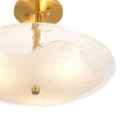 Load image into Gallery viewer, Farmhouze Light - Mid - Century Round Saucer Wide Glass Semi Flush Ceiling Light - Ceiling Light - Brass - 

