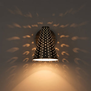 Farmhouze Light - Mid - Century Stylish 1 - Light Metal Cone Bathroom Wall Lamp - Wall Sconce - Nickel - 