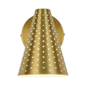 Farmhouze Light - Mid - Century Stylish 1 - Light Metal Cone Bathroom Wall Lamp - Wall Sconce - Nickel - 