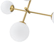 Load image into Gallery viewer, Farmhouze Light-Mid-Century Tiered Frosted Glass Globe Sputnik Entry Chandelier-Chandelier-Brass Black-
