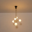 Load image into Gallery viewer, Farmhouze Light-Mid-Century Tiered Frosted Glass Globe Sputnik Entry Chandelier-Chandelier-Brass Black-
