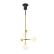 Load image into Gallery viewer, Farmhouze Light-Mid-Century Tiered Frosted Glass Globe Sputnik Entry Chandelier-Chandelier-Brass Black-

