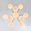 Load image into Gallery viewer, Farmhouze Light-Mid-Century White Glass Globe Brass Tiered Sputnik Chandelier-Chandelier-Brass-
