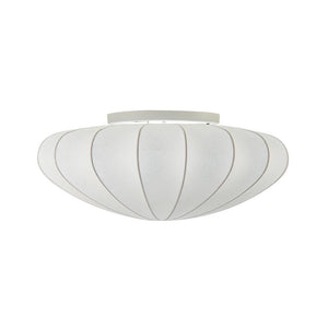 Farmhouze Light - Mid - century White Silk Flush Mount Light - Ceiling Light - 15 in - 