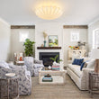 Load image into Gallery viewer, Farmhouze Light-Mid-century White Silk Flush Mount Light-Ceiling Light-31 in-

