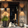 Load image into Gallery viewer, Farmhouze Light - Minimalist Black 2 - Light Metal Semi - Tube Outdoor Wall Sconce - Wall Sconce - 2 Packs - 

