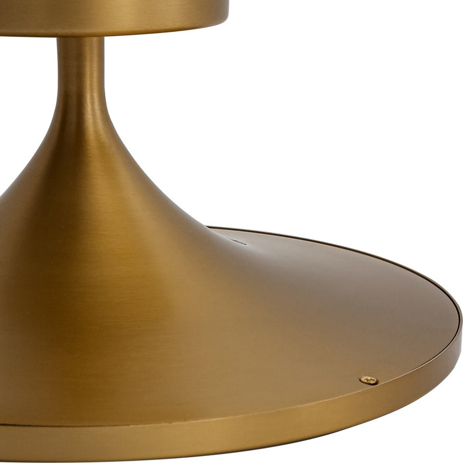 Farmhouze Light - Minimalist Dimmable LED Round Semi Flush Ceiling Light - Ceiling Light - Brass - 