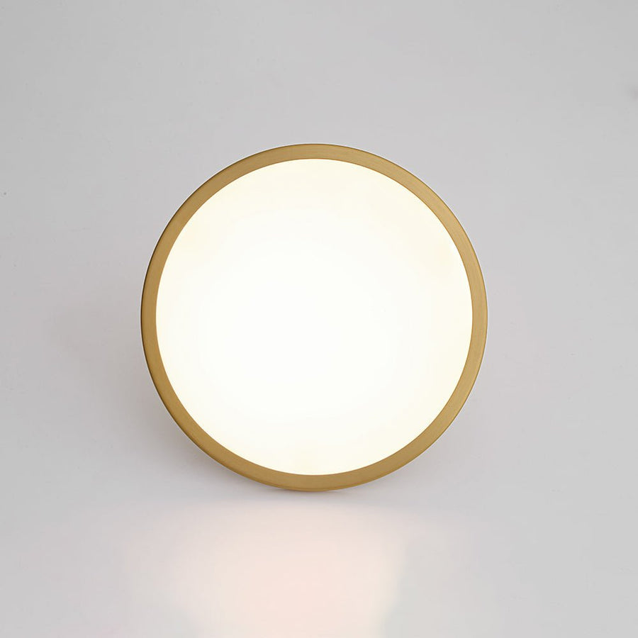 Farmhouze Light - Minimalist Dimmable LED Round Semi Flush Ceiling Light - Ceiling Light - Brass - 