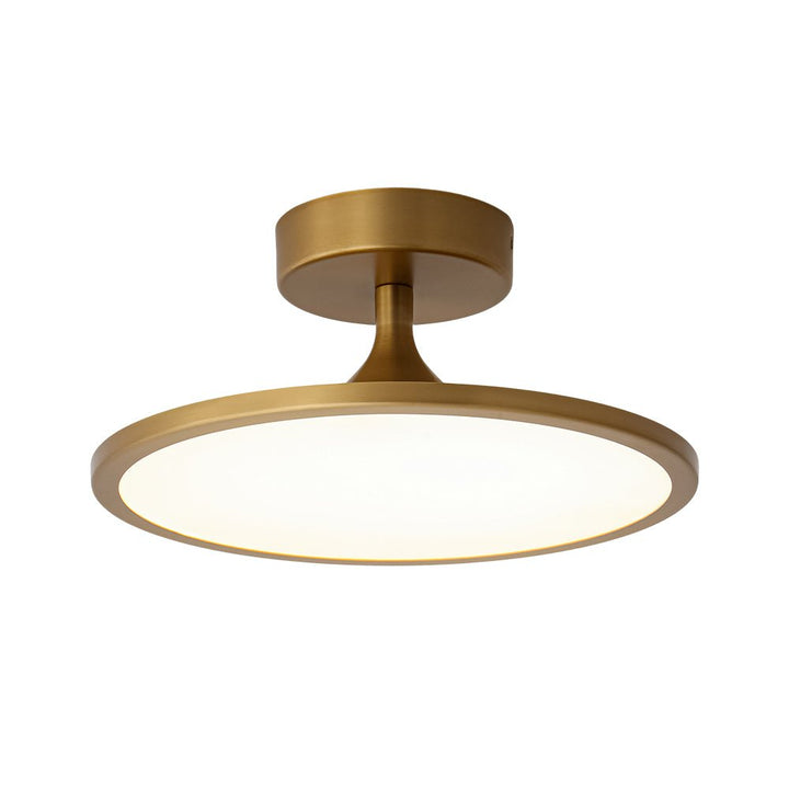 Farmhouze Light - Minimalist Dimmable LED Round Semi Flush Ceiling Light - Ceiling Light - Brass - 