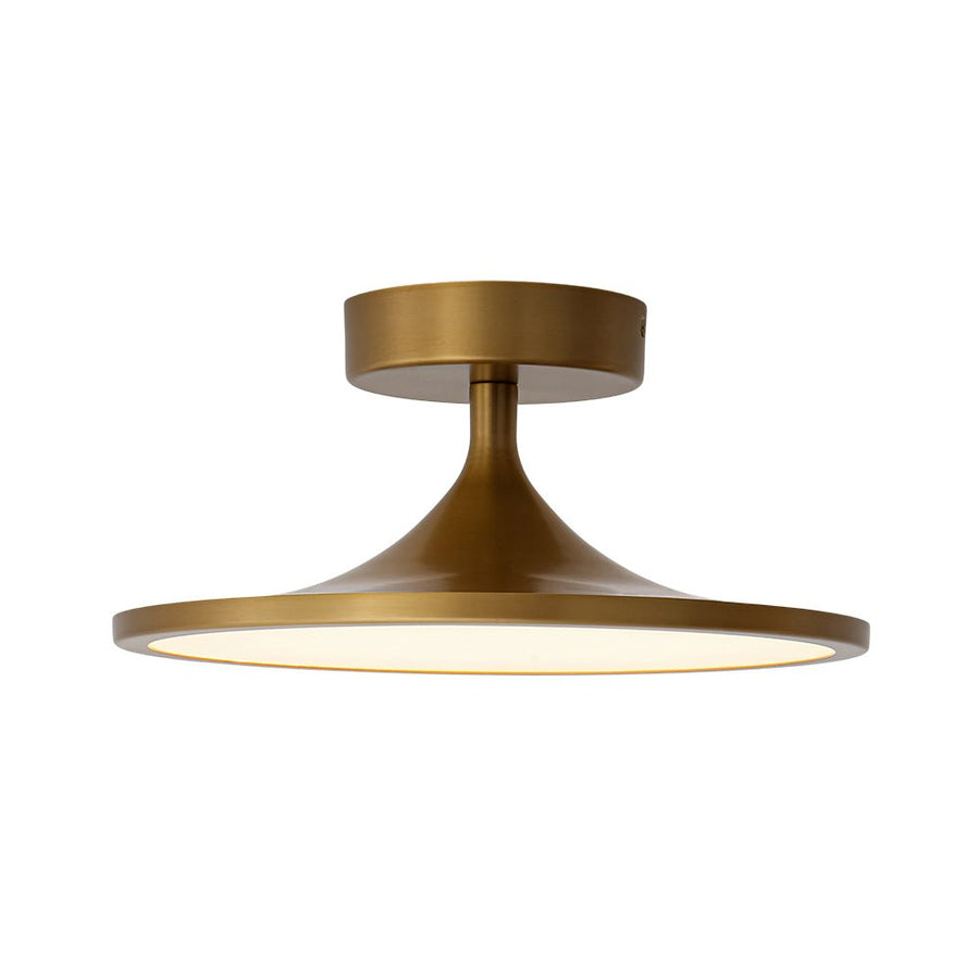 Farmhouze Light - Minimalist Dimmable LED Round Semi Flush Ceiling Light - Ceiling Light - Brass - 