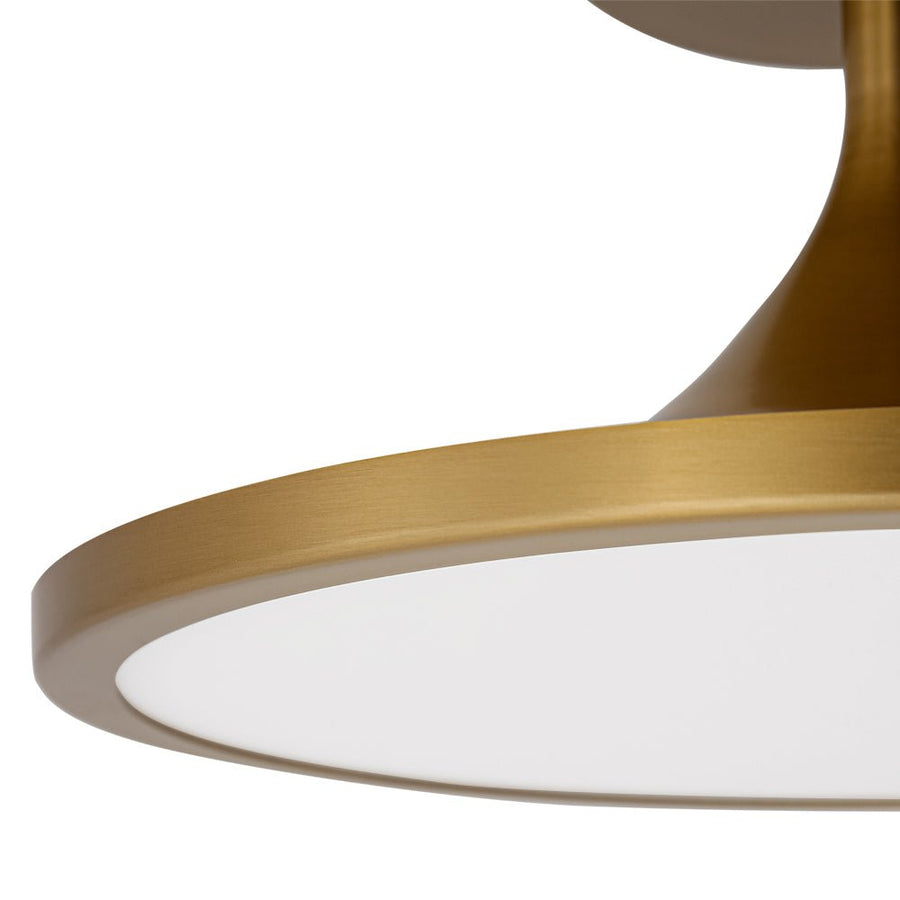 Farmhouze Light - Minimalist Dimmable LED Round Semi Flush Ceiling Light - Ceiling Light - Brass - 