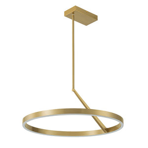 Farmhouze Light - Minimalist Dimmable LED Warm Round Halo Chandelier - Chandelier - Brass - 