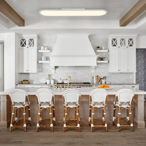 Farmhouze Light - Minimalist Linear White Oblong Dimable LED Ceiling Light - Ceiling Light - 35.4 in - 