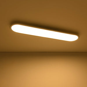 Farmhouze Light - Minimalist Linear White Oblong Dimable LED Ceiling Light - Ceiling Light - 35.4 in - 
