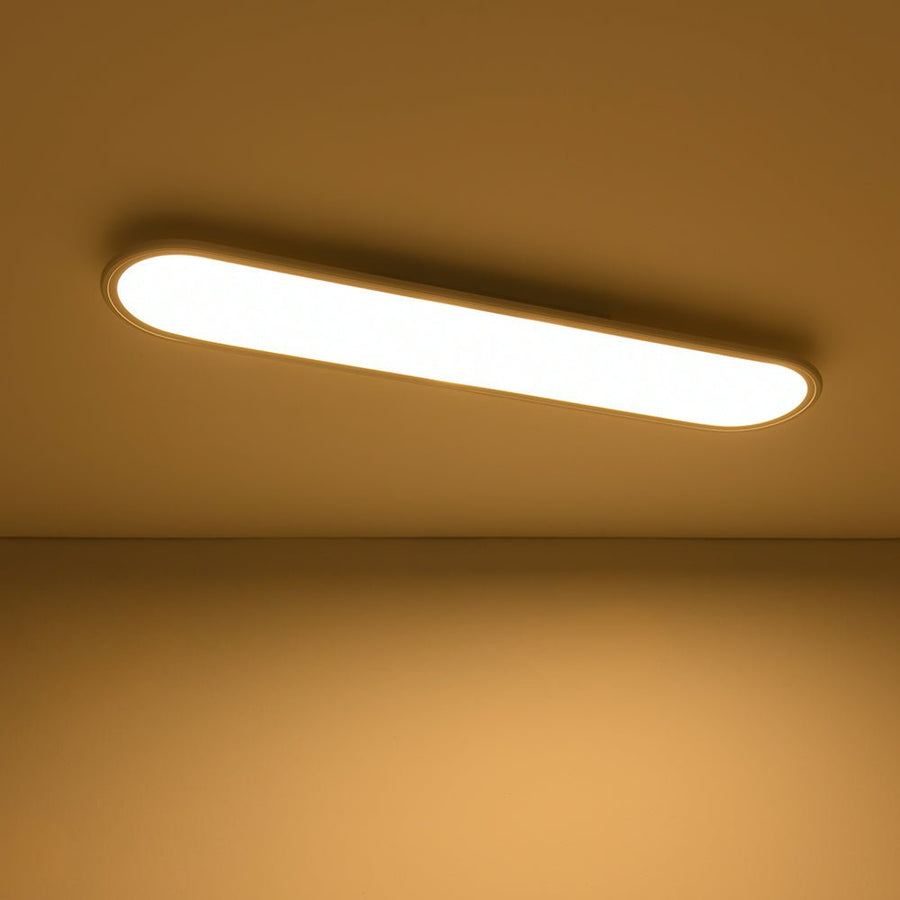 Farmhouze Light - Minimalist Linear White Oblong Dimable LED Ceiling Light - Ceiling Light - 35.4 in - 