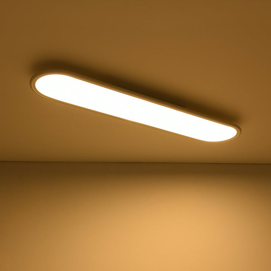 Farmhouze Light - Minimalist Linear White Oblong Dimable LED Ceiling Light - Ceiling Light - 35.4 in - 