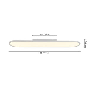 Farmhouze Light - Minimalist Linear White Oblong Dimable LED Ceiling Light - Ceiling Light - 35.4 in - 
