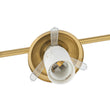 Load image into Gallery viewer, Farmhouze Light-Minimalist White Glass Globe Linear 4-Light Sputnik Semi Flush-Ceiling Light-Brass-
