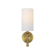 Load image into Gallery viewer, Farmhouze Light-Modern 1-Light Linen Cylinder Brass Vanity Wall Sconce-Wall Sconce-2 Packs-
