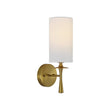 Load image into Gallery viewer, Farmhouze Light-Modern 1-Light Linen Cylinder Brass Vanity Wall Sconce-Wall Sconce-2 Packs-
