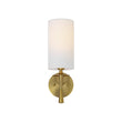 Load image into Gallery viewer, Farmhouze Light-Modern 1-Light Linen Cylinder Brass Vanity Wall Sconce-Wall Sconce-2 Packs-
