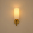 Load image into Gallery viewer, Farmhouze Light-Modern 1-Light Linen Cylinder Brass Vanity Wall Sconce-Wall Sconce-2 Packs-
