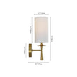 Load image into Gallery viewer, Farmhouze Light-Modern 1-Light Linen Cylinder Brass Vanity Wall Sconce-Wall Sconce-2 Packs-
