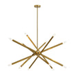 Load image into Gallery viewer, Farmhouze Light - Modern 12 - Light Brass Adjustable Linear Arm Sputnik Chandelier - Chandelier - Brass - 
