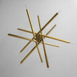 Load image into Gallery viewer, Farmhouze Light - Modern 12 - Light Brass Adjustable Linear Arm Sputnik Chandelier - Chandelier - Brass - 
