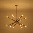 Load image into Gallery viewer, Farmhouze Light - Modern 12 - Light Brass Adjustable Linear Arm Sputnik Chandelier - Chandelier - Brass - 
