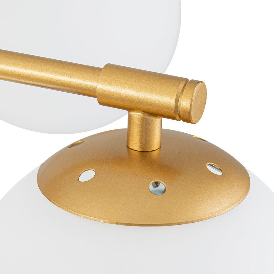Farmhouze Light - Modern 12 - Light White Glass Globe Bubble Sputnik Ceiling Light - Ceiling Light - Brass - 