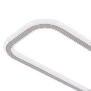 Farmhouze Light - Modern 2 - Light Linear Oblong Dimmable LED Semi Flush Mount - Ceiling Light - Nickel - 