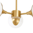 Load image into Gallery viewer, Farmhouze Light-Modern 3-Light Frosted Glass Globe Sputnik Semi Flush-Ceiling Light-Brass-
