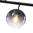 Load image into Gallery viewer, Farmhouze Light - Modern 3 - Light Gray Tinted Glass Globe Linear Island Pendant - Chandelier - 3 Bulbs - 
