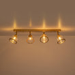 Load image into Gallery viewer, Farmhouze Light-Modern 4-Light Adjustable Glass Bell Shade Ceiling Track Light-Ceiling Light-Brass-
