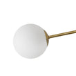 Load image into Gallery viewer, Farmhouze Light - Modern 4 - Light White Glass Globe Sputnik Ceiling Light - Ceiling Light - Brass - 
