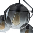 Load image into Gallery viewer, Farmhouze Light-Modern 5-Light Glass Globe Bubble Round Sputnik Chandelier-Chandelier-Gray + Black-
