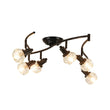 Load image into Gallery viewer, Farmhouze Light - Modern 6 - Light Branched Linear Crystal Spotlight Track Light - Ceiling Light - Black - 
