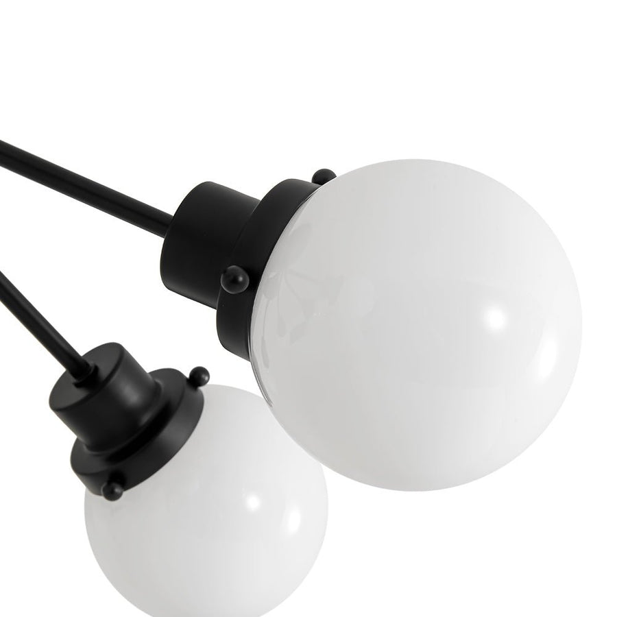 Farmhouze Light - Modern 6 - Light White Glass Globe Sputnik Ceiling Light - Ceiling Light - 4 Bulbs - 