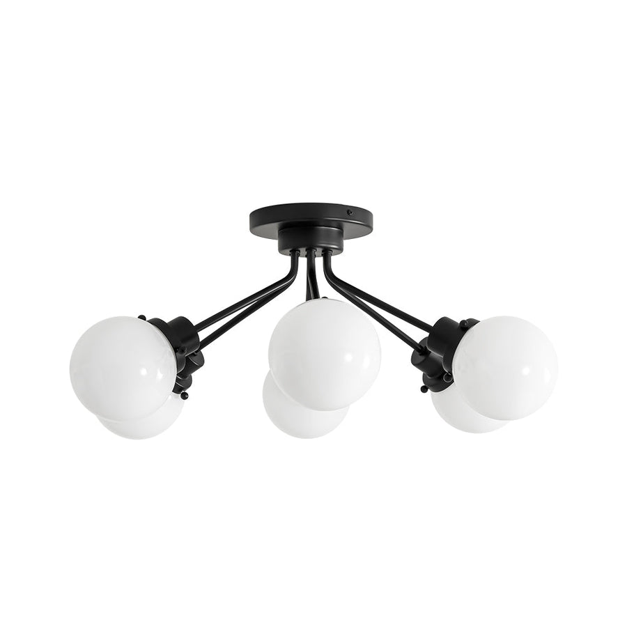 Farmhouze Light - Modern 6 - Light White Glass Globe Sputnik Ceiling Light - Ceiling Light - 4 Bulbs - 